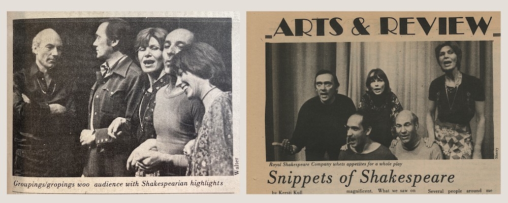 “Program lacked Spirit,” The Peak, 15 Feb. 1977 & “Snippets of Shakespeare,” The Peak, 11 Feb. 1977.