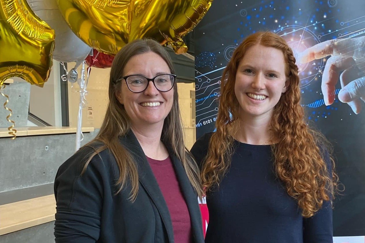 SFU MSE professor Carolyn Sparrey with student Amadea de Wit