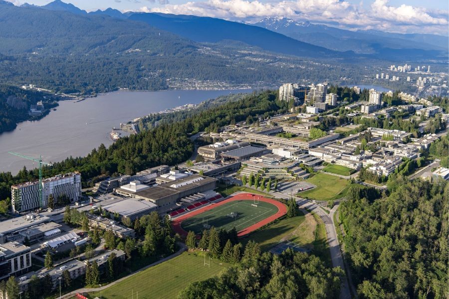 Aerial view of SFU