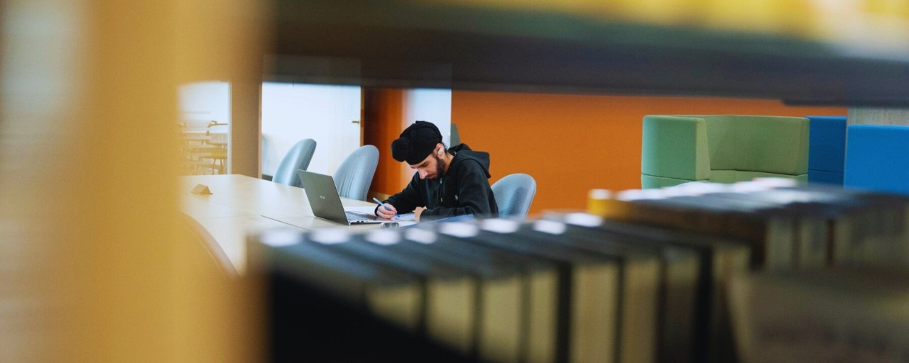 Student studying